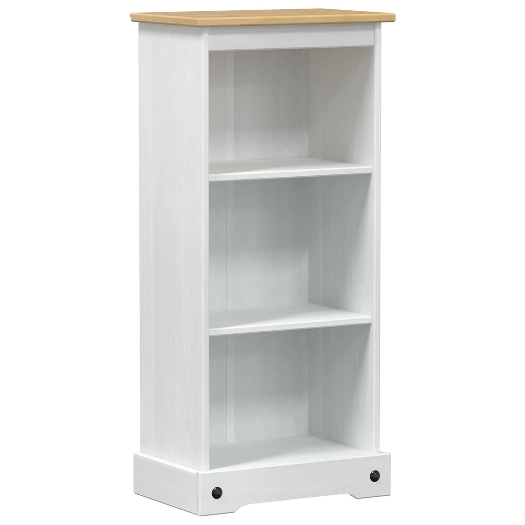 vidaXL Bücherregal Weiß 46 x 29 x 100 cm Massives Kiefernholz