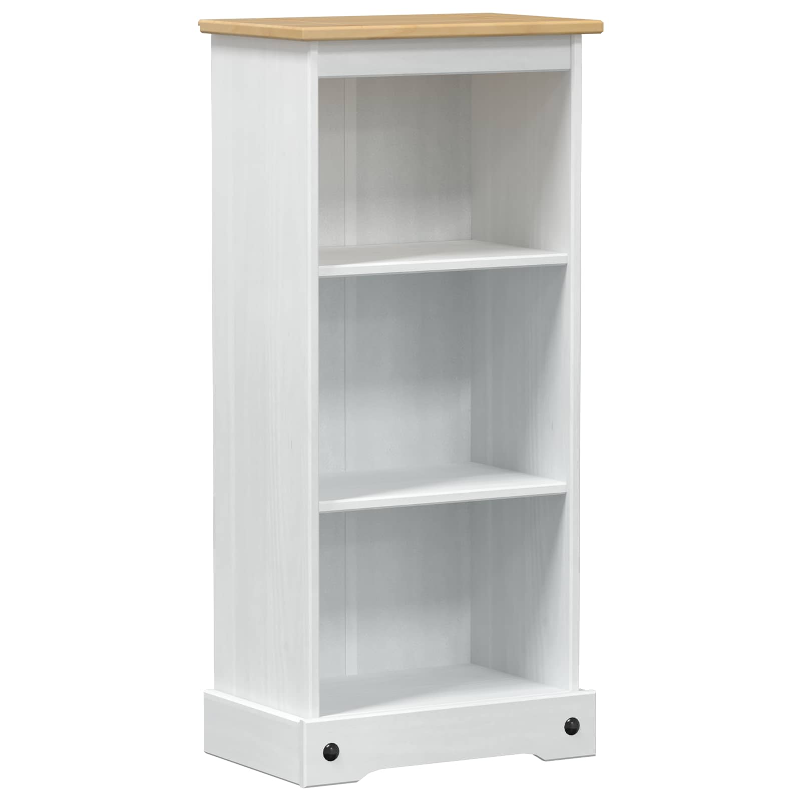 vidaXL Bücherregal Weiß 46 x 29 x 100 cm Massives Kiefernholz