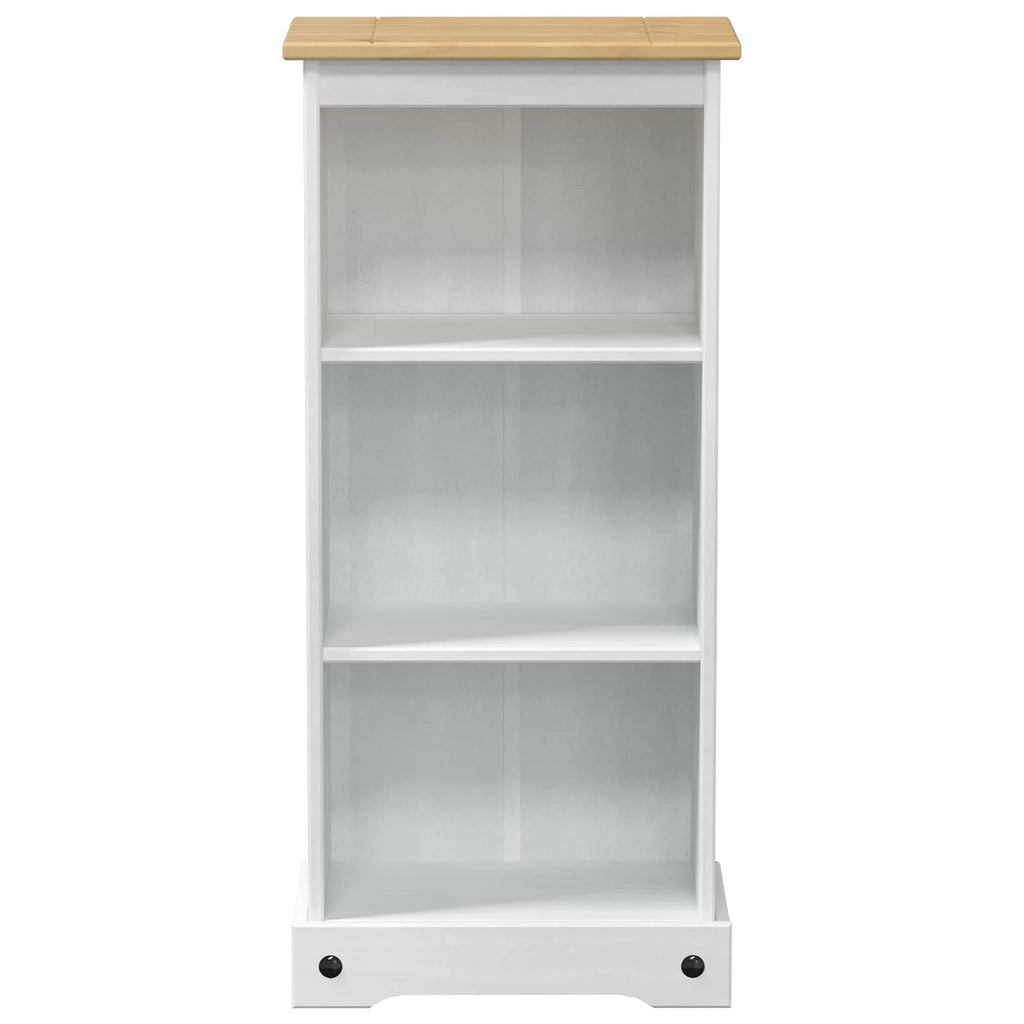 vidaXL Bücherregal Weiß 46 x 29 x 100 cm Massives Kiefernholz