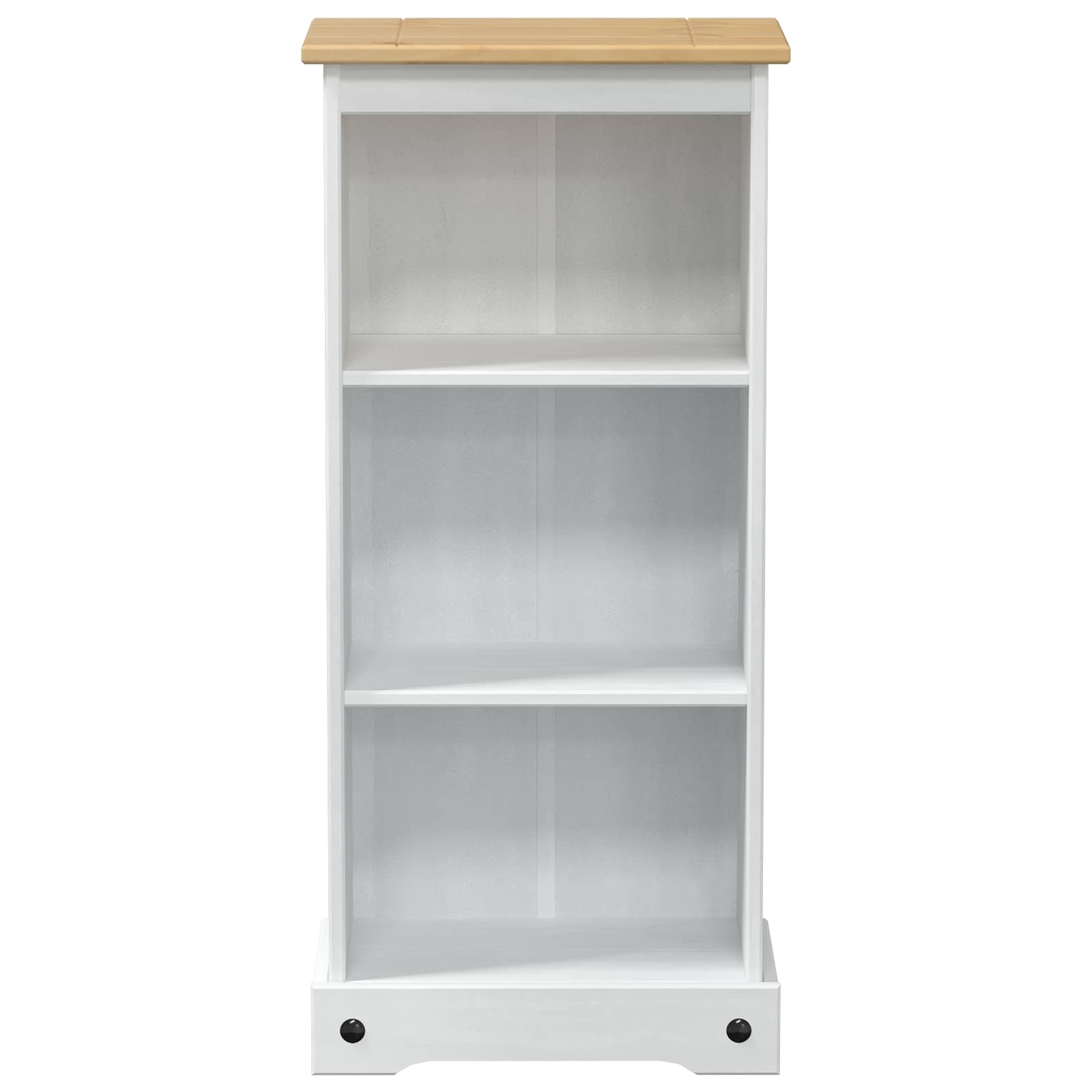 vidaXL Bücherregal Weiß 46 x 29 x 100 cm Massives Kiefernholz