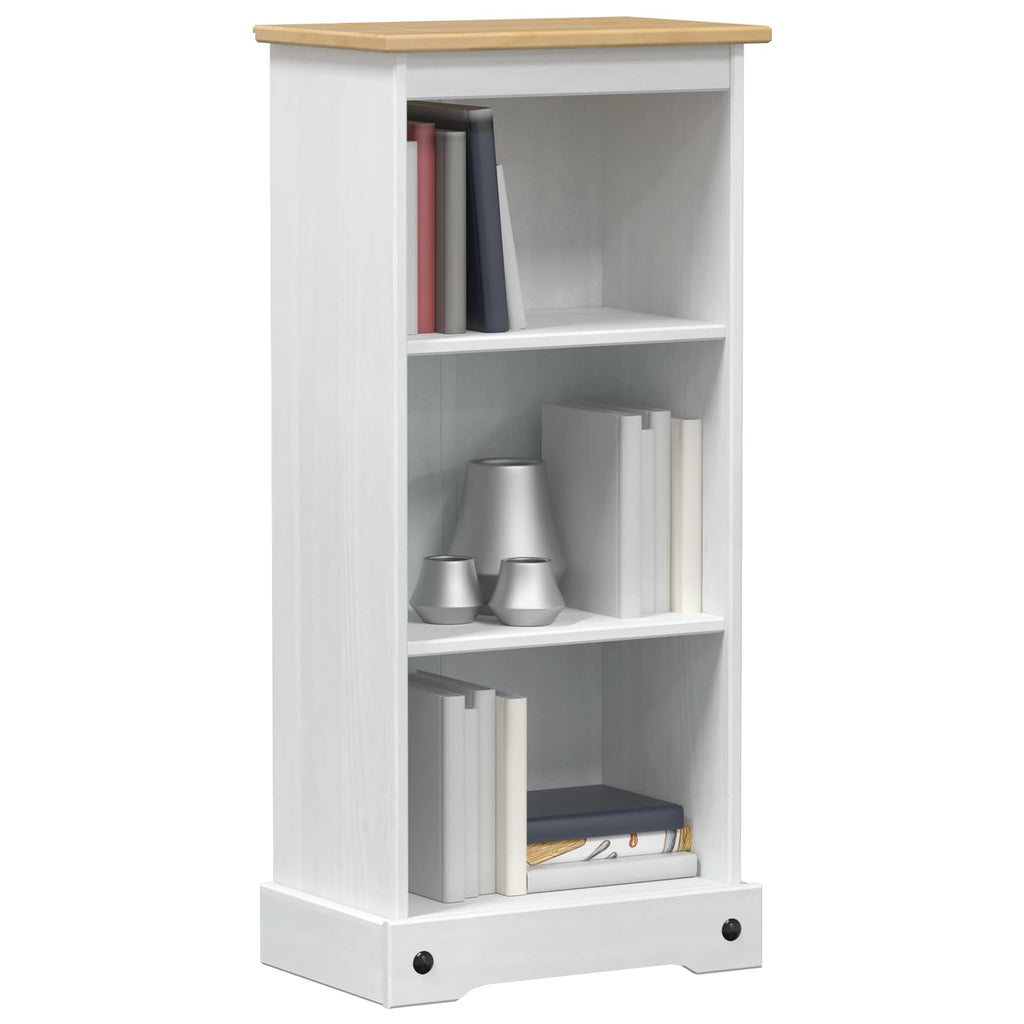 vidaXL Bücherregal Weiß 46 x 29 x 100 cm Massives Kiefernholz