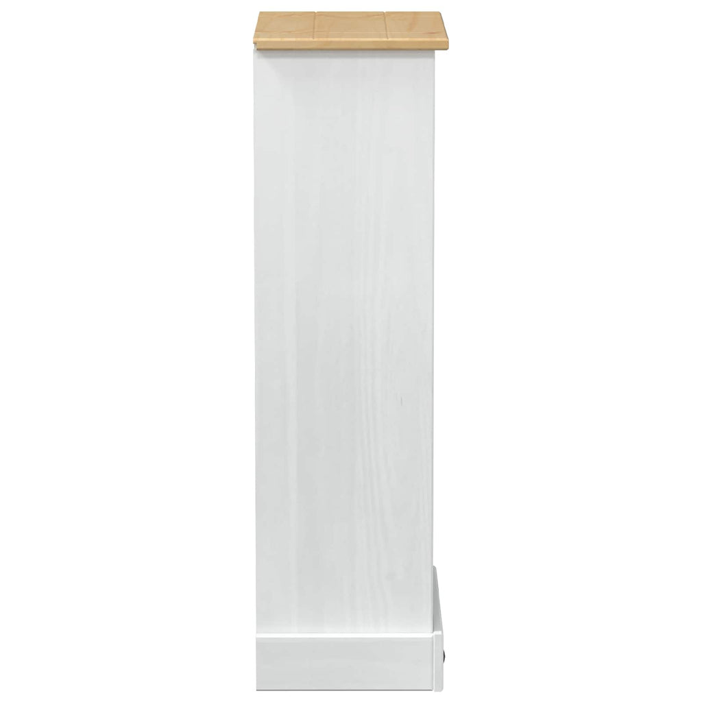 vidaXL Bücherregal Weiß 46 x 29 x 100 cm Massives Kiefernholz