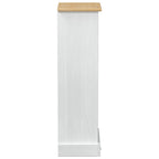vidaXL Bücherregal Weiß 46 x 29 x 100 cm Massives Kiefernholz