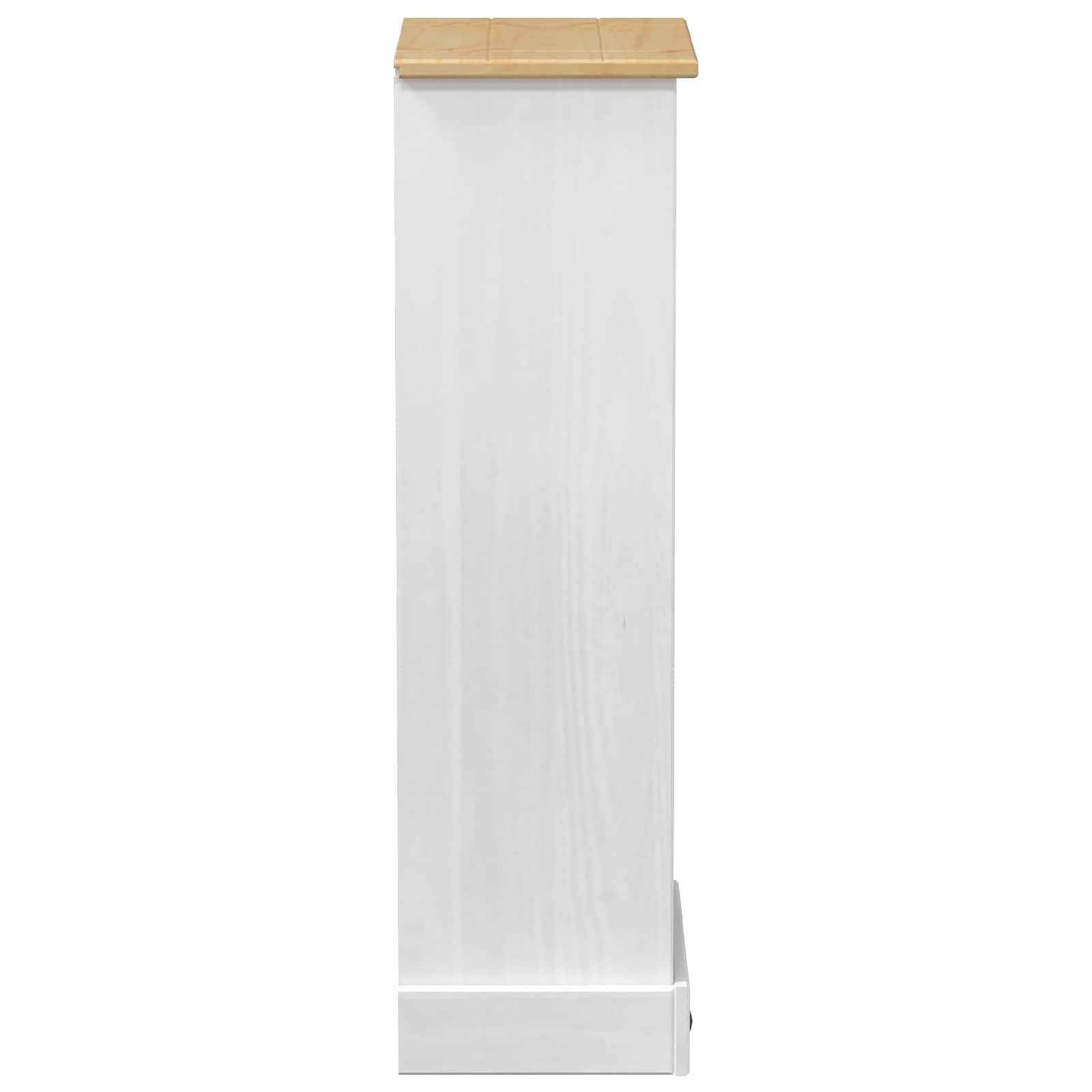 vidaXL Bücherregal Weiß 46 x 29 x 100 cm Massives Kiefernholz