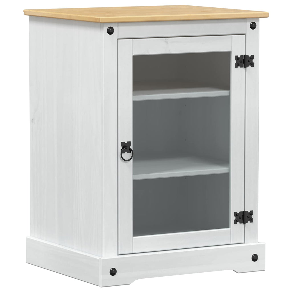 vidaXL HiFi-Schrank Weiß 60 x 50 x 82 cm Massives Kiefernholz
