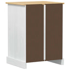 vidaXL HiFi-Schrank Weiß 60 x 50 x 82 cm Massives Kiefernholz