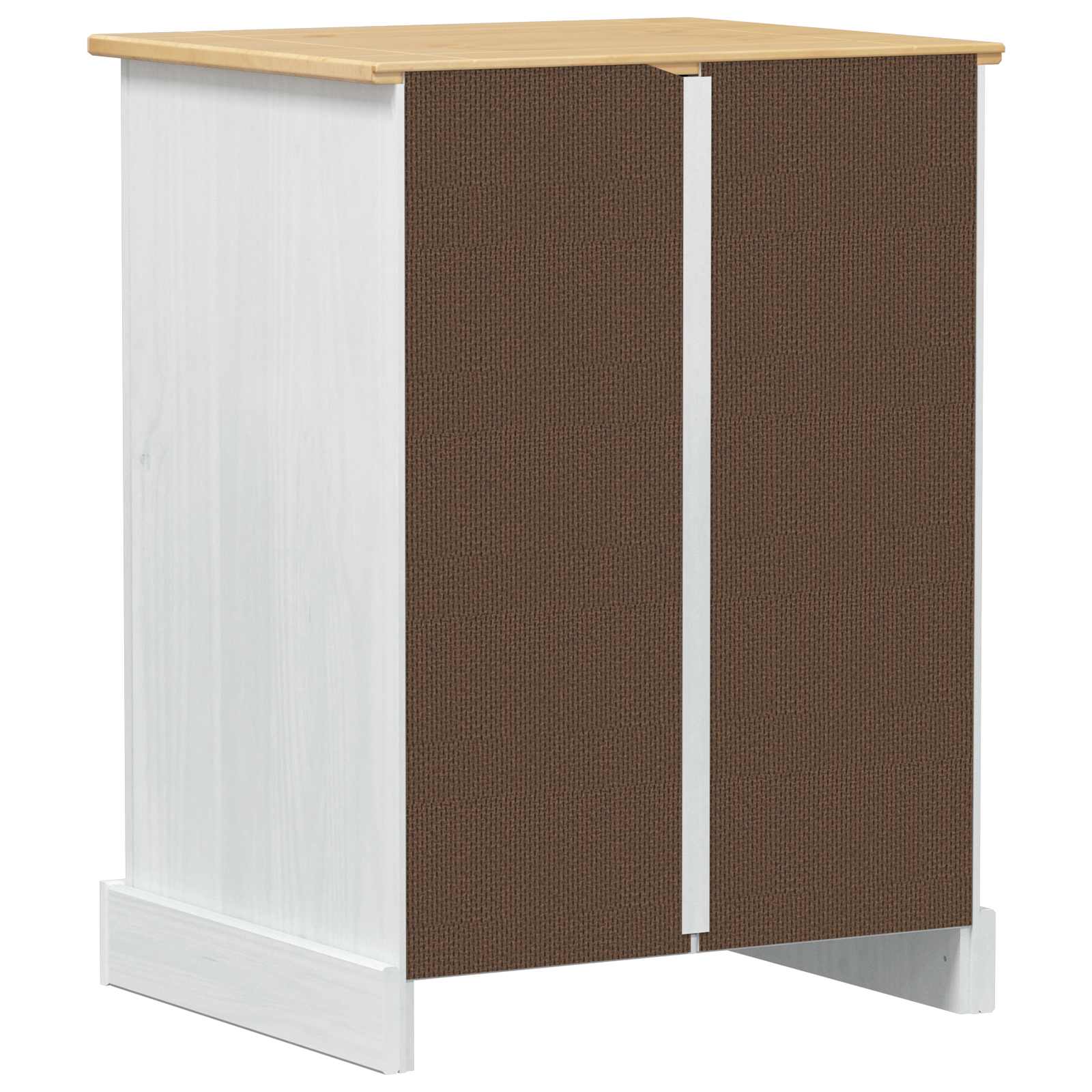 vidaXL HiFi-Schrank Weiß 60 x 50 x 82 cm Massives Kiefernholz
