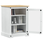 vidaXL HiFi-Schrank Weiß 60 x 50 x 82 cm Massives Kiefernholz