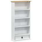 vidaXL CD-Regal Weiß 52 x 17.5 x 103 cm Massives Kiefernholz
