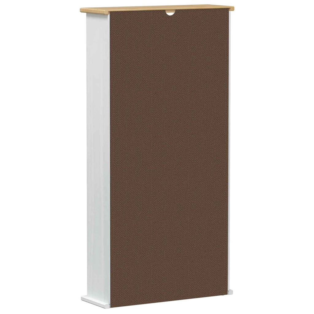 vidaXL CD-Regal Weiß 52 x 17.5 x 103 cm Massives Kiefernholz