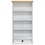 vidaXL CD-Regal Weiß 52 x 17.5 x 103 cm Massives Kiefernholz