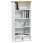 vidaXL CD-Regal Weiß 52 x 17.5 x 103 cm Massives Kiefernholz