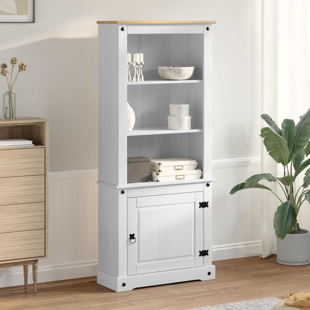vidaXL Highboard Weiß 74 x 38 x 170 cm Massives Kiefernholz
