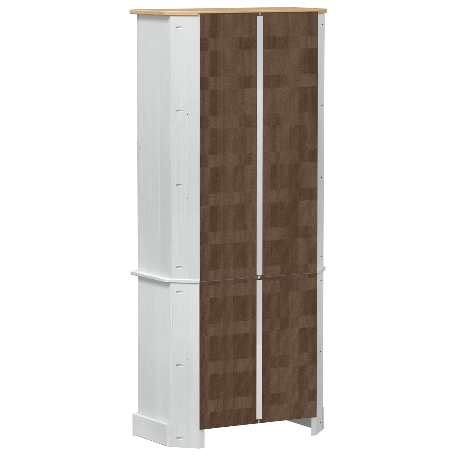 vidaXL Highboard Weiß 74 x 38 x 170 cm Massives Kiefernholz