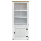 vidaXL Highboard Weiß 74 x 38 x 170 cm Massives Kiefernholz