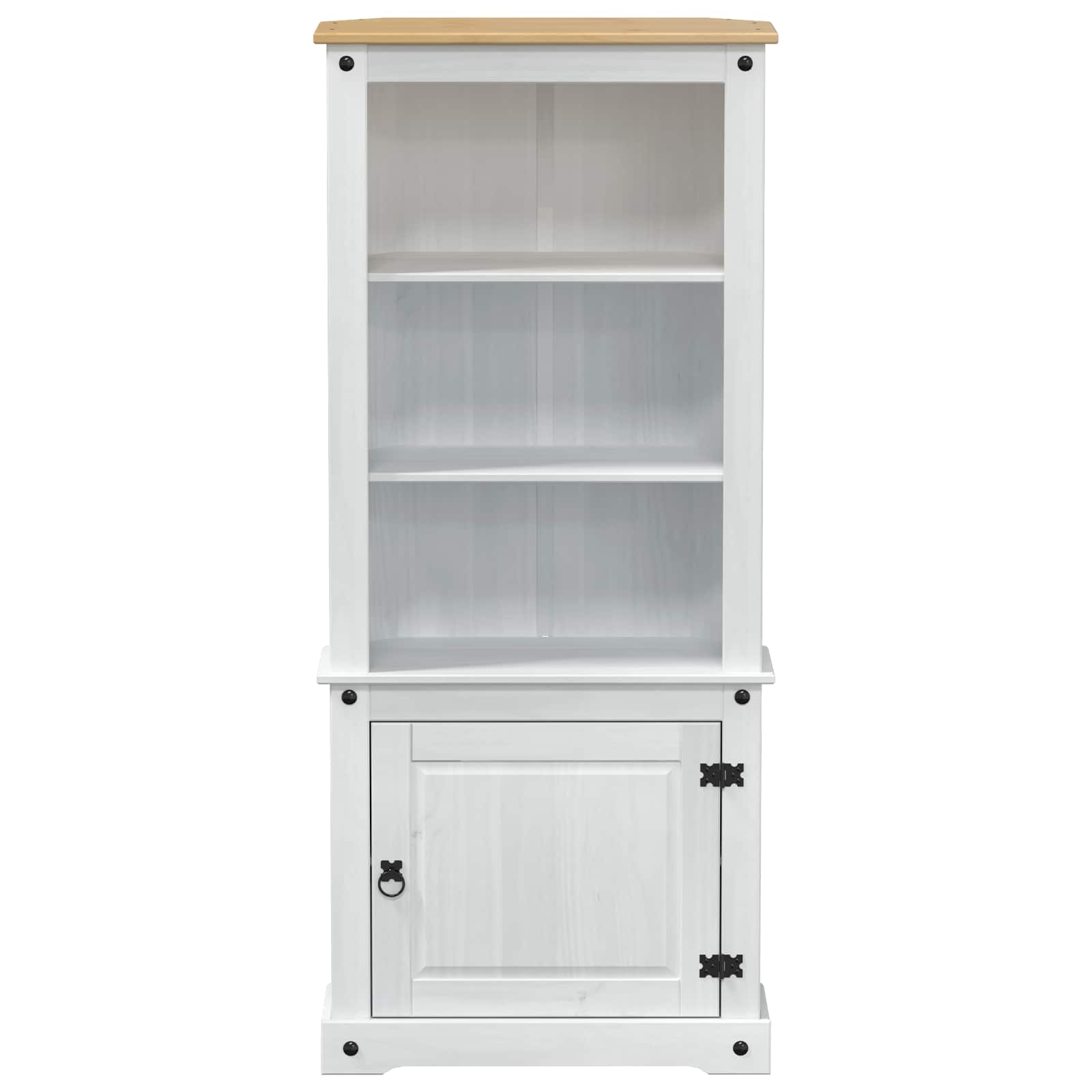 vidaXL Highboard Weiß 74 x 38 x 170 cm Massives Kiefernholz