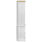 vidaXL Highboard Weiß 74 x 38 x 170 cm Massives Kiefernholz