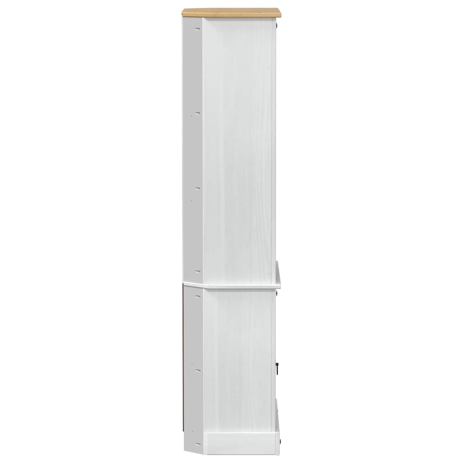 vidaXL Highboard Weiß 74 x 38 x 170 cm Massives Kiefernholz