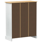 vidaXL Schuhschrank Weiß 86 x 38,5 x 108 cm Massives Kiefernholz