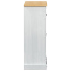 vidaXL Schuhschrank Weiß 86 x 38,5 x 108 cm Massives Kiefernholz