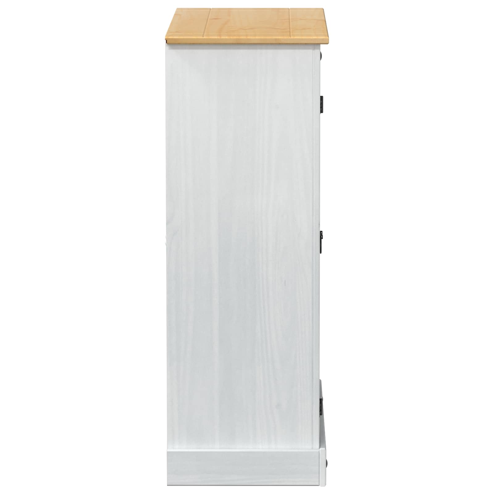 vidaXL Schuhschrank Weiß 86 x 38,5 x 108 cm Massives Kiefernholz