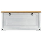 vidaXL Schuhschrank Corona Weiß 99 x 32 x 49 cm Massives Kiefernholz