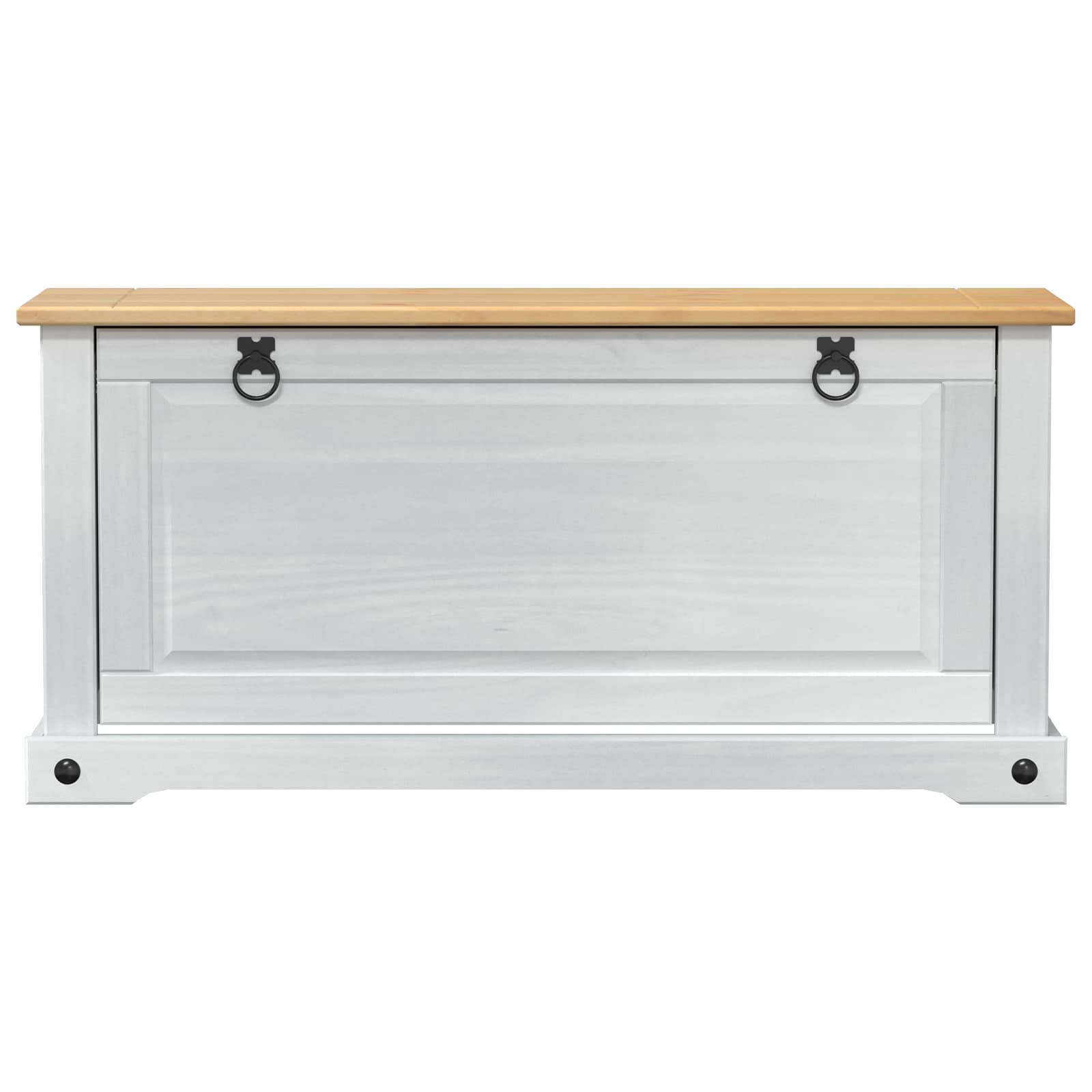 vidaXL Schuhschrank Corona Weiß 99 x 32 x 49 cm Massives Kiefernholz