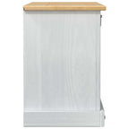 vidaXL Schuhschrank Corona Weiß 99 x 32 x 49 cm Massives Kiefernholz