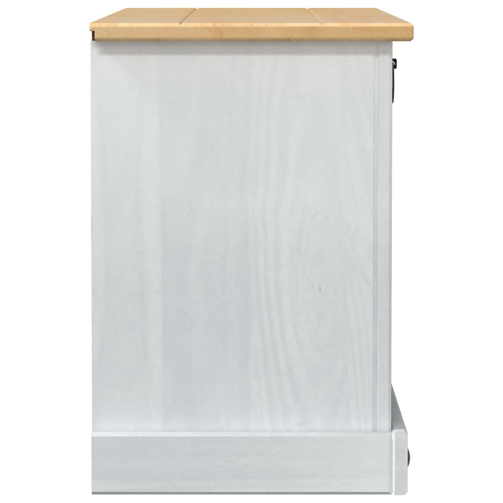 vidaXL Schuhschrank Corona Weiß 99 x 32 x 49 cm Massives Kiefernholz