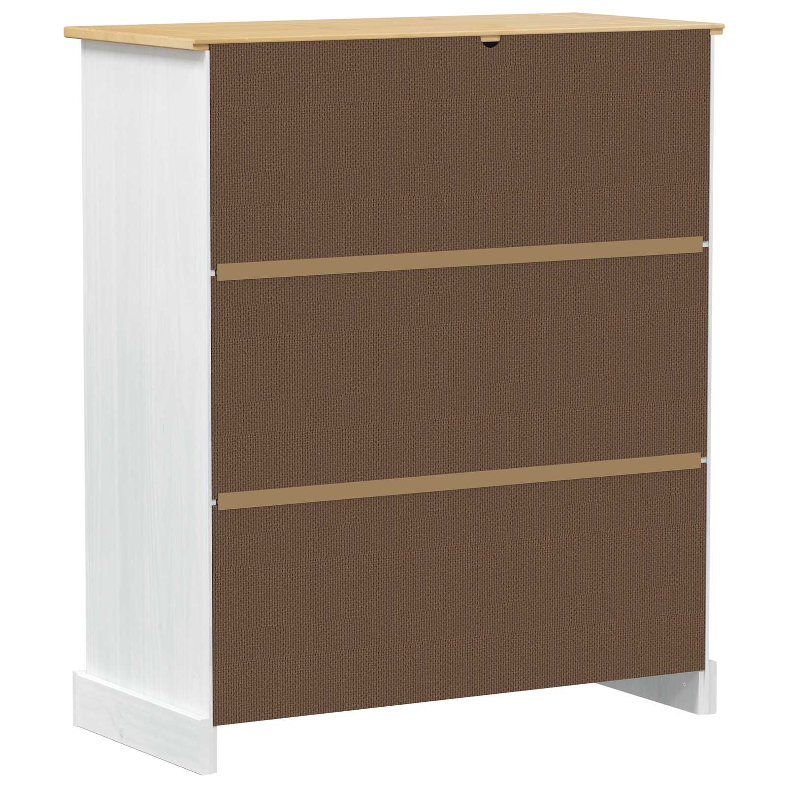 vidaXL Weinschrank Weiß 97 x 45 x 114 cm Massives Kiefernholz