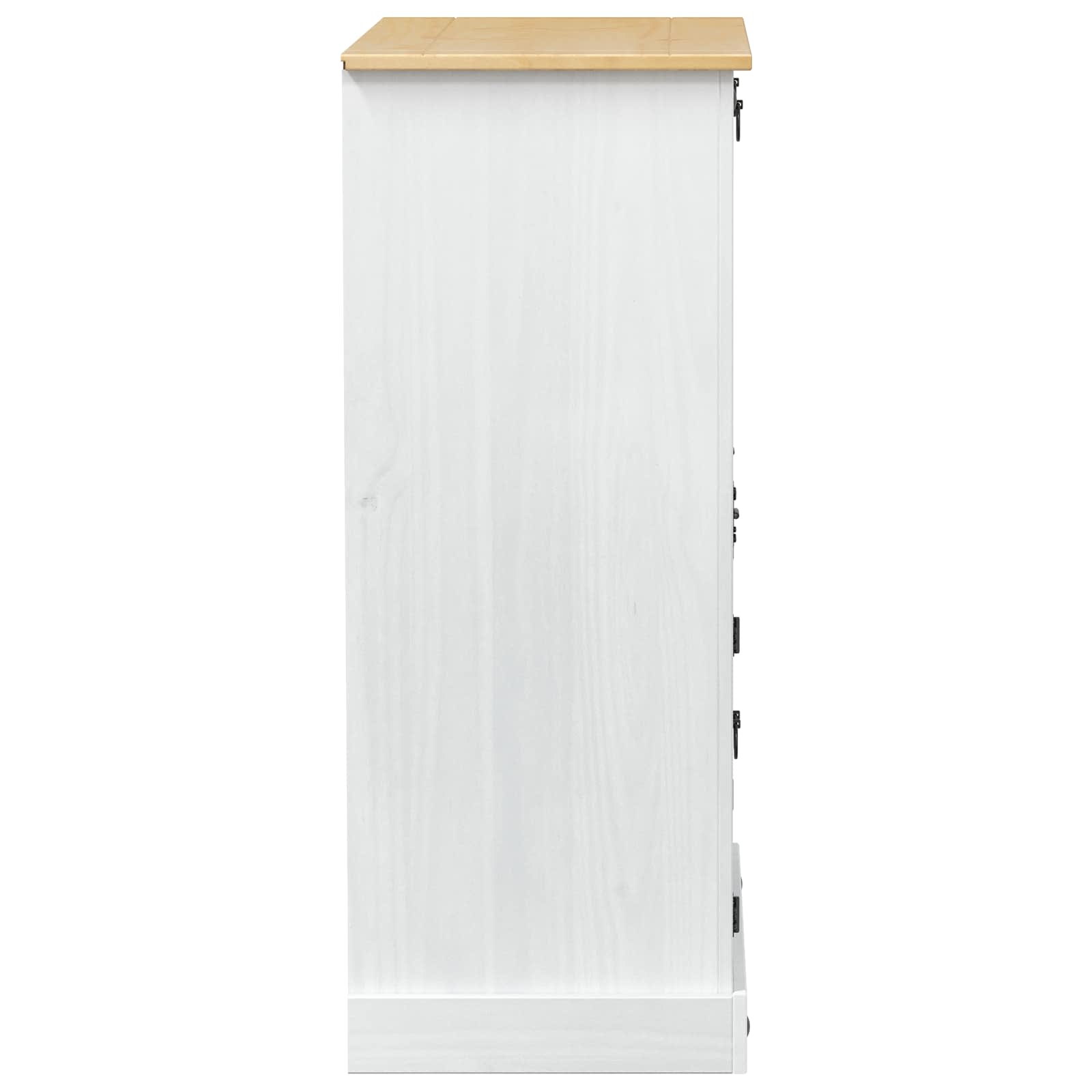 vidaXL Weinschrank Weiß 97 x 45 x 114 cm Massives Kiefernholz