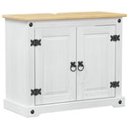 vidaXL Waschbeckenunterschrank mit Regal mit Tür Weiß 73 x 33 x 60 cm