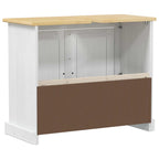 vidaXL Waschbeckenunterschrank mit Regal mit Tür Weiß 73 x 33 x 60 cm