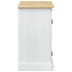 vidaXL Waschbeckenunterschrank mit Regal mit Tür Weiß 73 x 33 x 60 cm