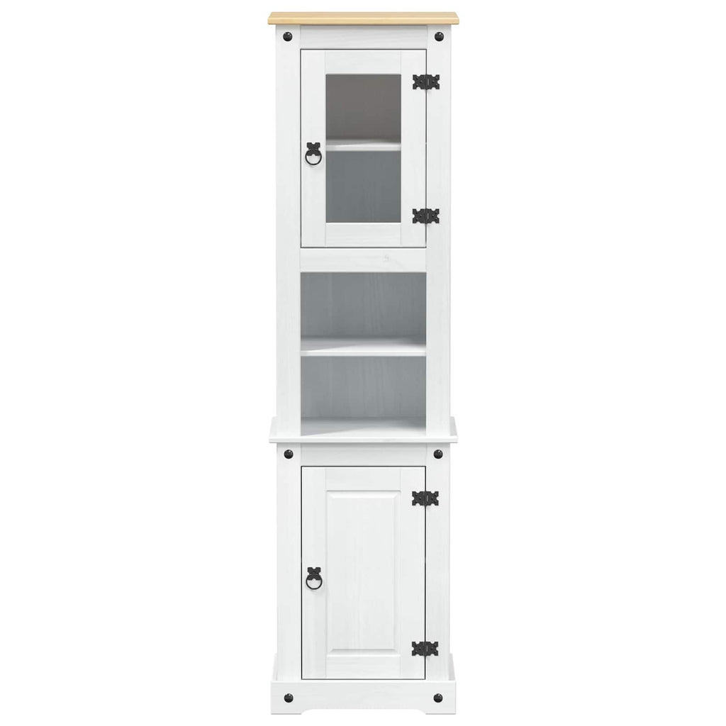 vidaXL Badezimmerschrank Weiß 50 x 40 x 185 cm Massives Kiefernholz
