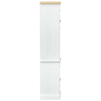 vidaXL Badezimmerschrank Weiß 50 x 40 x 185 cm Massives Kiefernholz