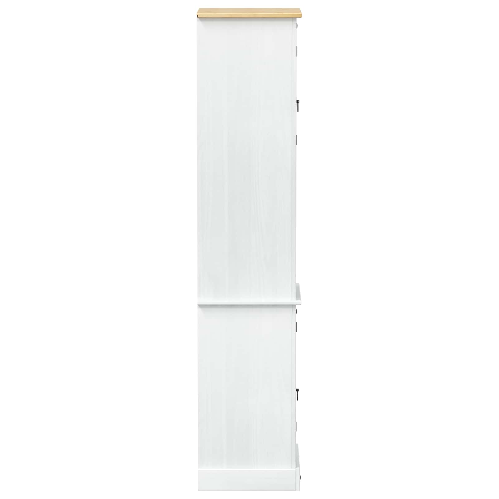 vidaXL Badezimmerschrank Weiß 50 x 40 x 185 cm Massives Kiefernholz