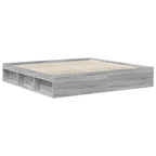 vidaXL Bettrahmen Graues Sonoma 200 x 200 cm Holzwerkstoff