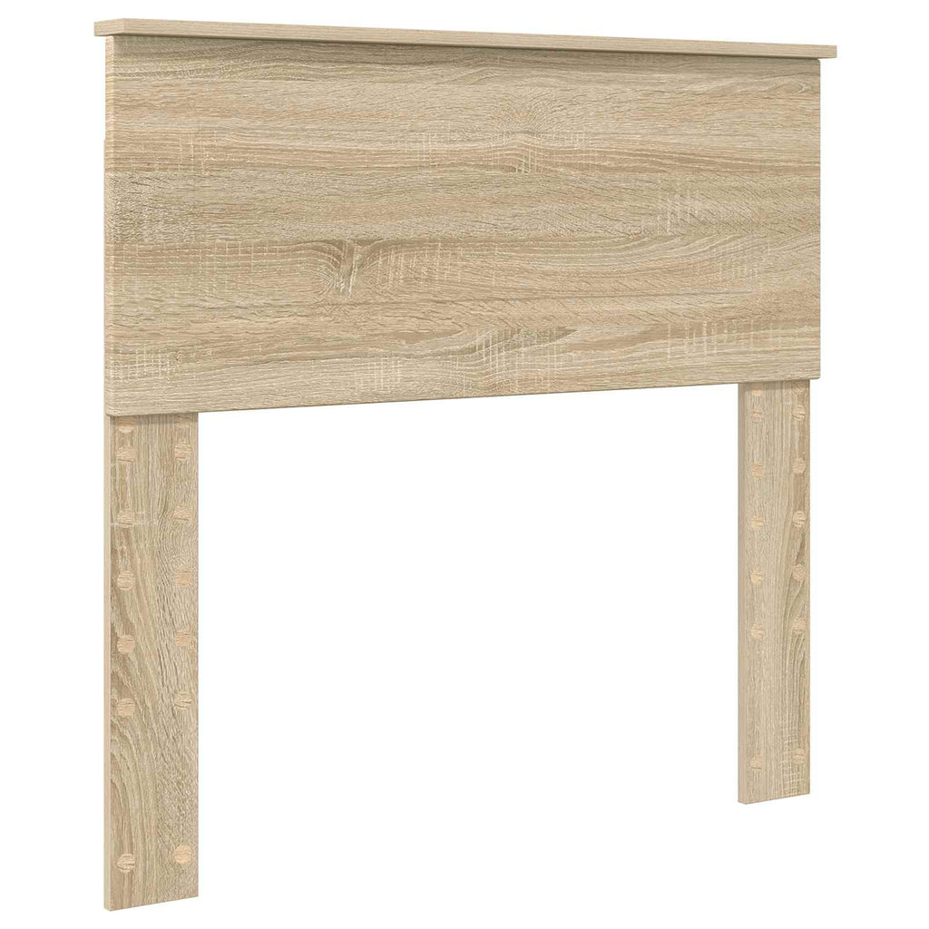 vidaXL Bettrahmen mit Kopfteil Sonoma-Eiche 90 x 200 cm Holzwerkstoff