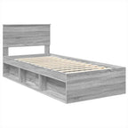 vidaXL Bettrahmen mit Kopfteil Graues Sonoma 75 x 190 cm Holzwerkstoff