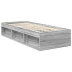 vidaXL Bettrahmen mit Kopfteil Graues Sonoma 75 x 190 cm Holzwerkstoff