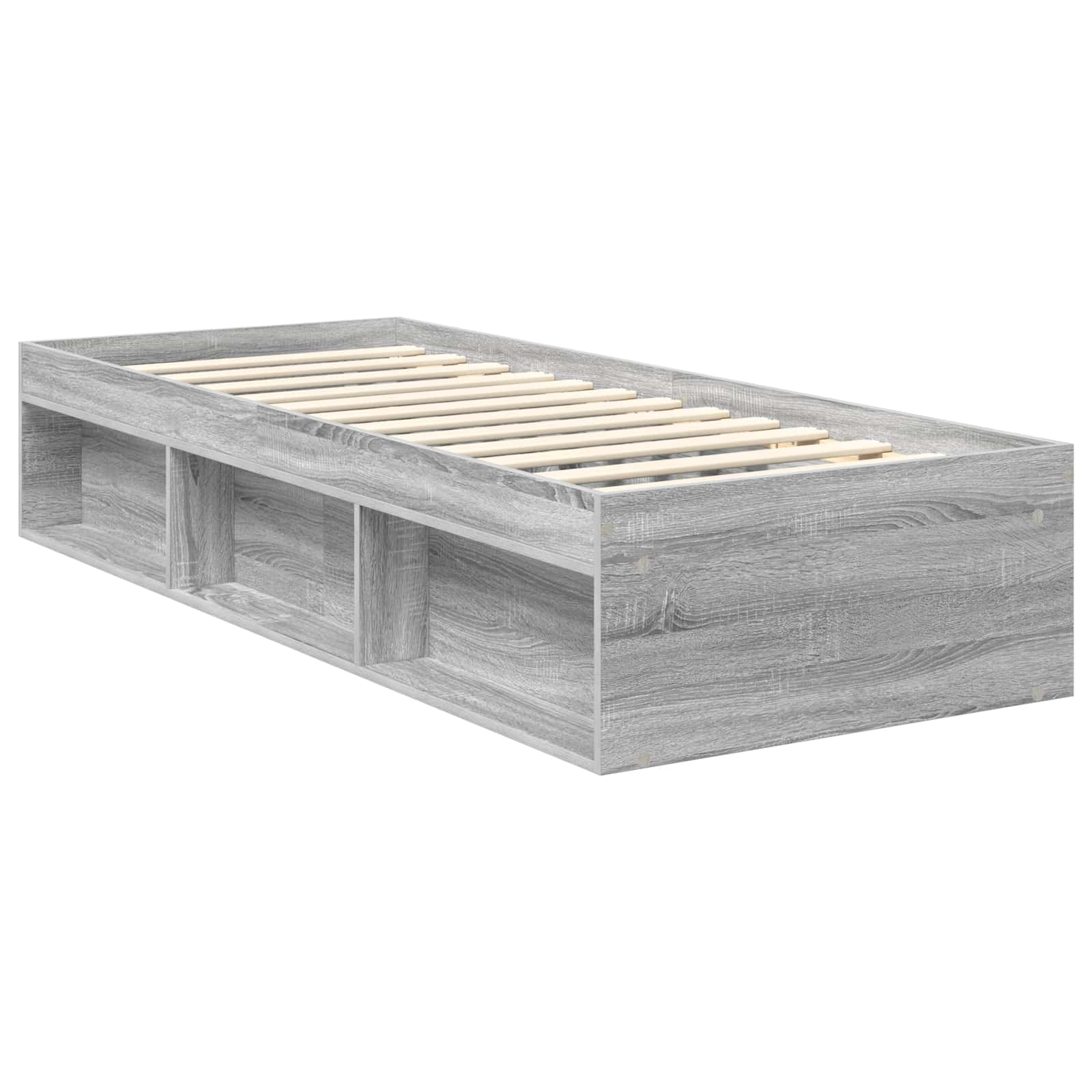 vidaXL Bettrahmen mit Kopfteil Graues Sonoma 75 x 190 cm Holzwerkstoff