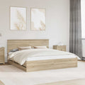 vidaXL Bettrahmen Sonoma-Eiche 200 x 200 cm Ingenieurs Holz