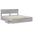 vidaXL Bettrahmen Graues Sonoma 200 x 200 cm Ingenieurs Holz