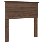 vidaXL Bettrahmen Braune Eiche und Silber 100 x 200 cm Holzwerkstoff