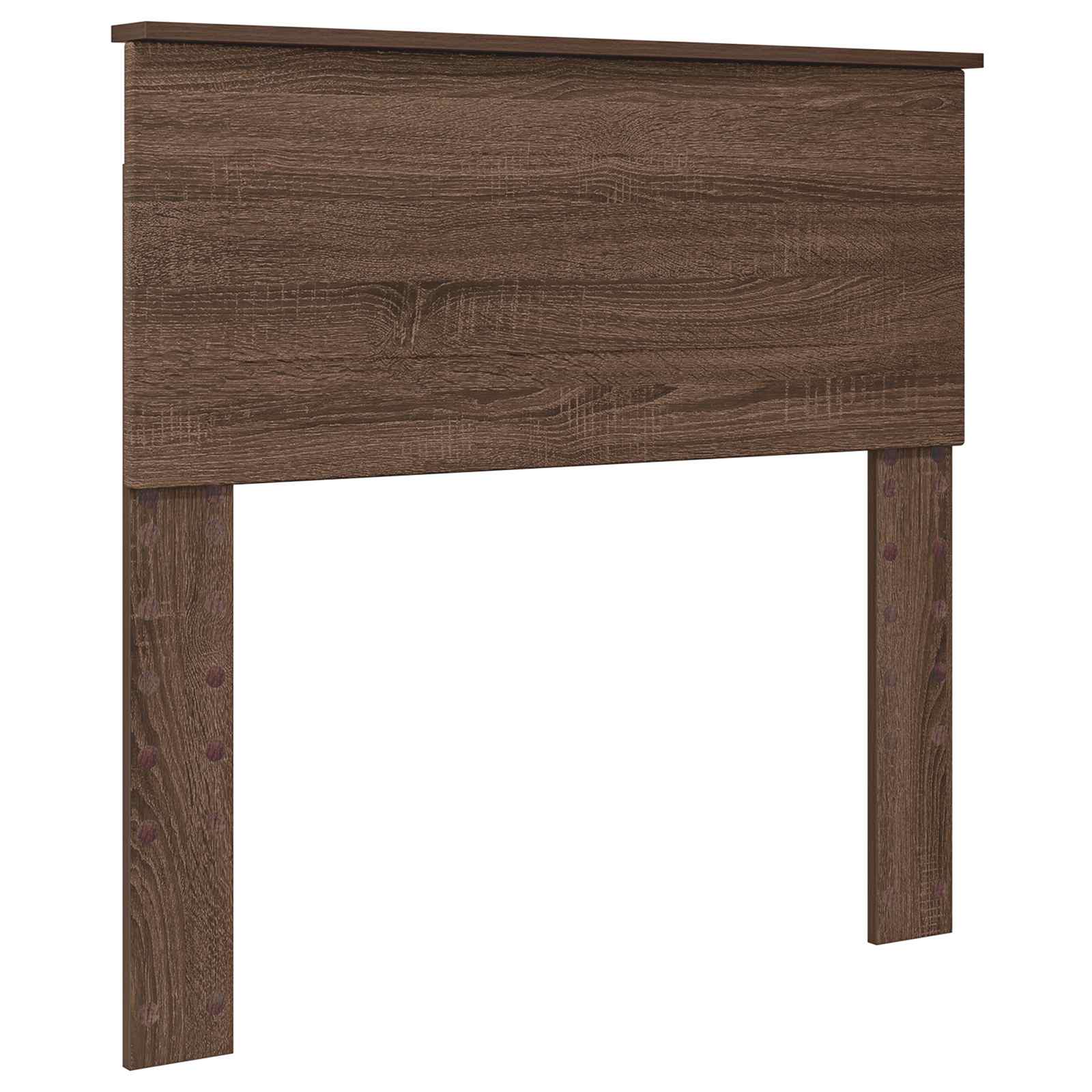 vidaXL Bettrahmen Braune Eiche und Silber 100 x 200 cm Holzwerkstoff