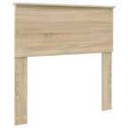 vidaXL Bettrahmen Sonoma Eiche und Silber 75 x 190 cm Holzwerkstoff