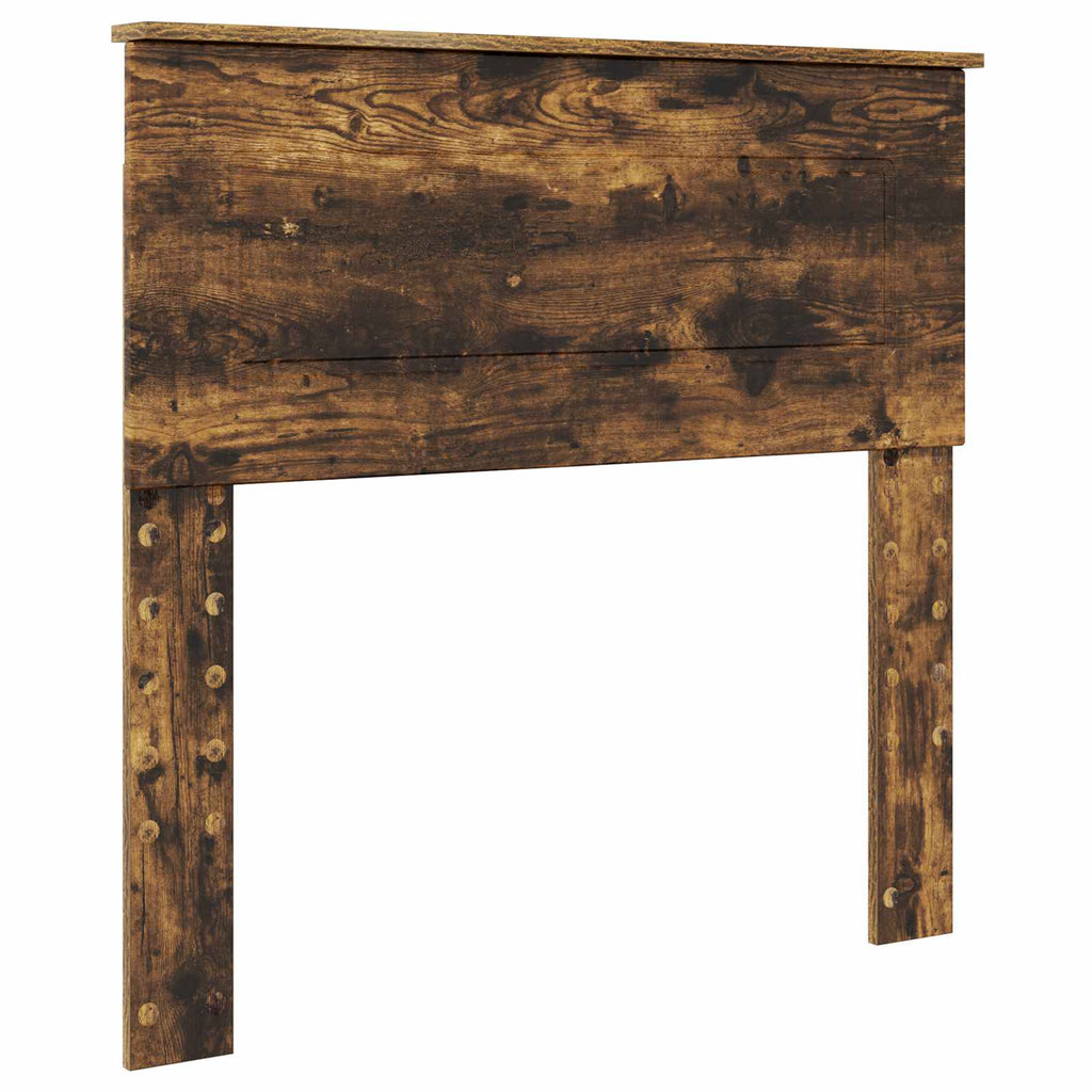 vidaXL Bettrahmen Rauchige Eiche und Silber 75 x 190 cm Holzwerkstoff