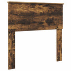 vidaXL Bettrahmen Rauchige Eiche und Silber 75 x 190 cm Holzwerkstoff