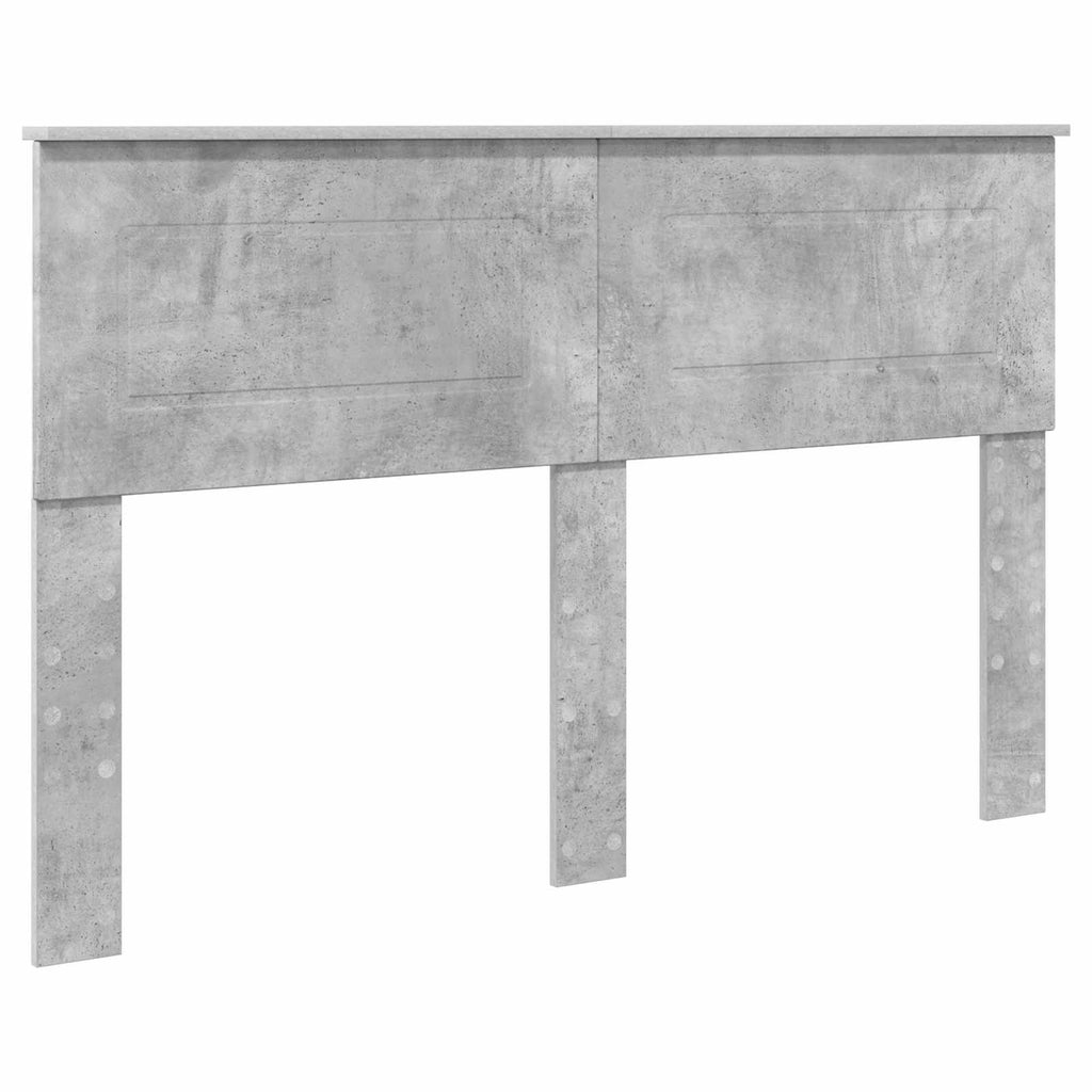 vidaXL Bettrahmen mit Regal Beton Grau 160 x 200 cm Holzwerkstoff